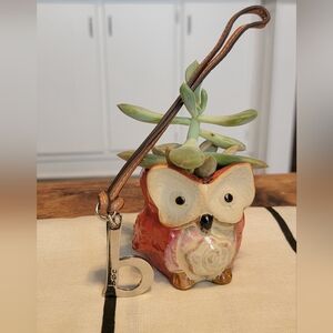 b.o.c. hangtag light brown leather with silvertone charm